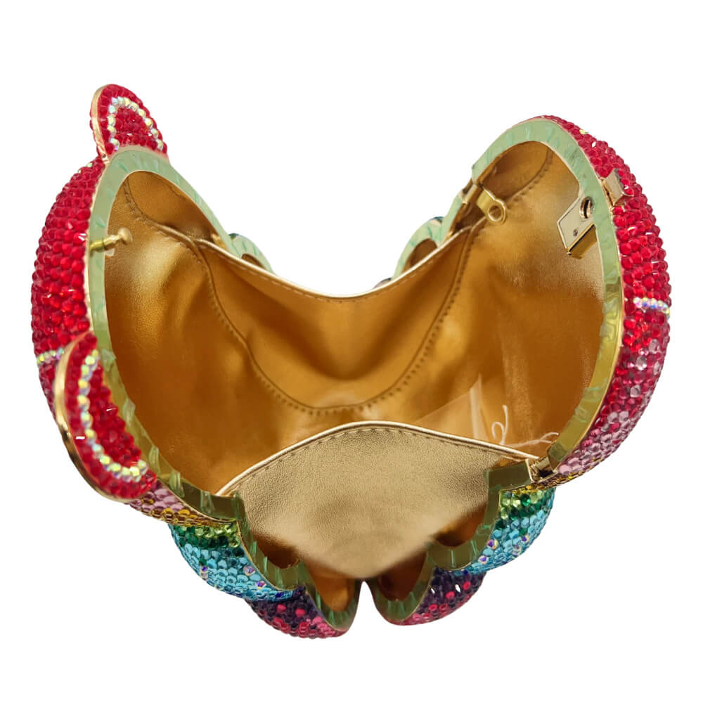 Rainbow TwinkleBear Rhinestone Clutch