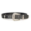 GothGlow Crystal Cross Leather Belt-Black - Detailed shot (3) - WAAMII