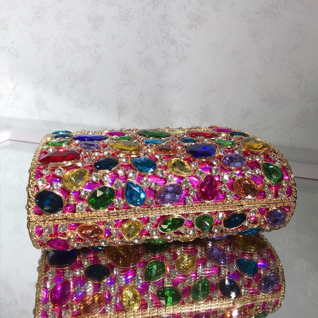 Gemma Fleur Rain Rhinestone Clutch - 详情-06 view - WAAMII