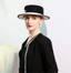 Black White Elegant Flat Brimmed Hat Wool Felt Fedoras - - Luxury Accessories by WAAMII
