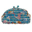 Blue Rhinestone Flamingo Evening Purse