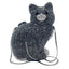 Sparkle Meow Kitty Rhinestone Clutch Purse