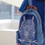 Owl Dyed and Embroidered Cotton Linen Backpack - 详情-03 view - WAAMII
