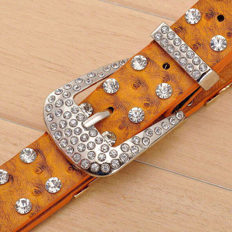 GlamEdge Rhinestone Belt - Front view (4) - WAAMII