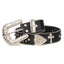 GothGlow Crystal Cross Leather Belt-Black - 详情-05 view - WAAMII