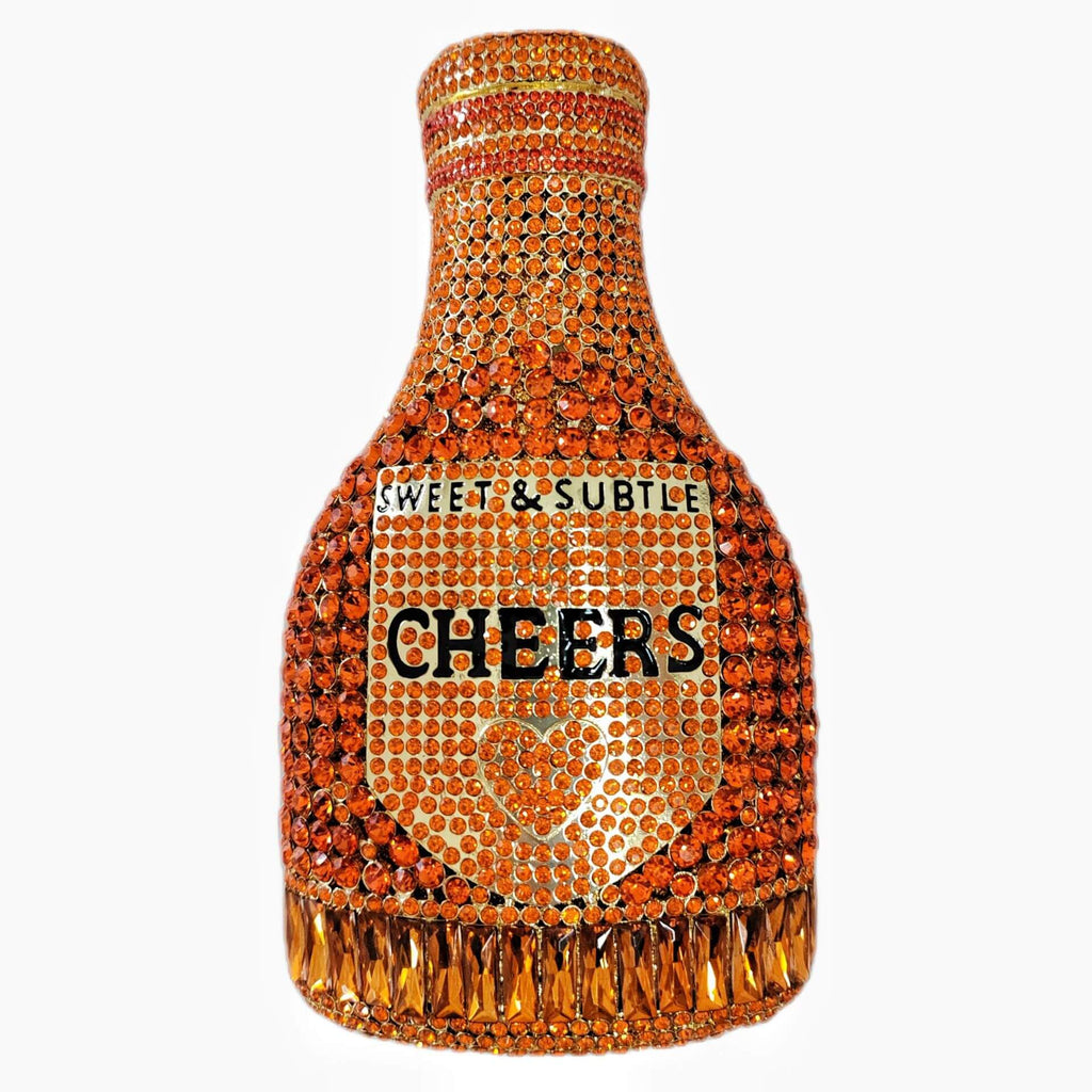 Crystal Champagne Bottle Clutch - - Luxury bags by WAAMII