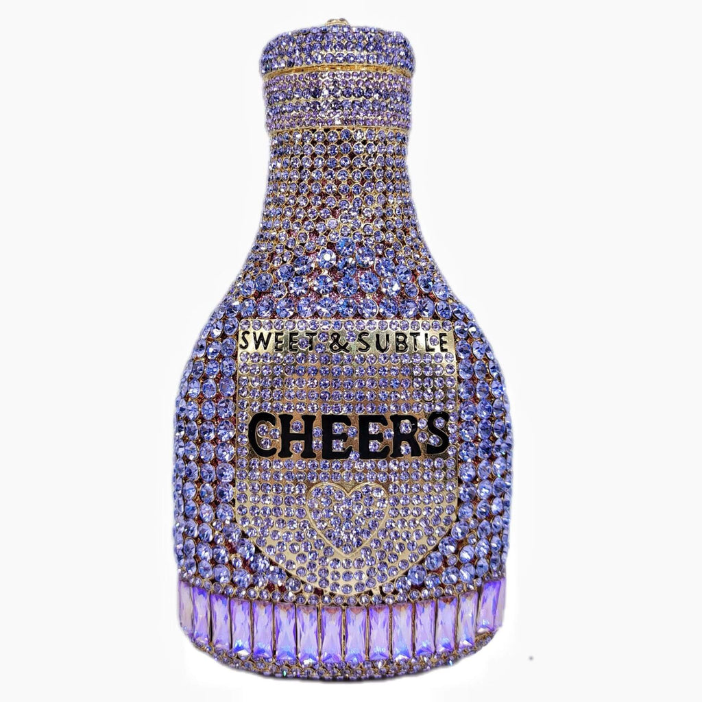 Crystal Champagne Bottle Clutch - - Luxury bags by WAAMII