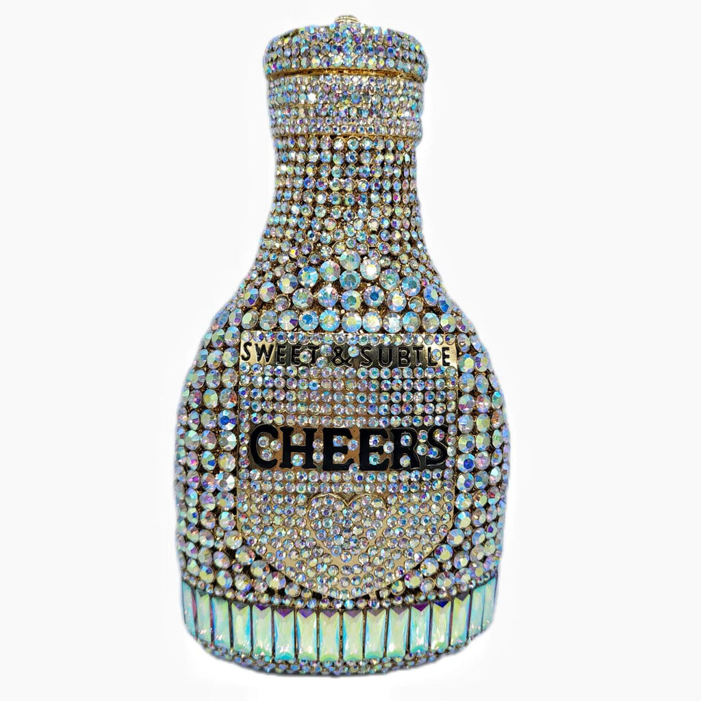 Crystal Champagne Bottle Clutch - - Luxury bags by WAAMII