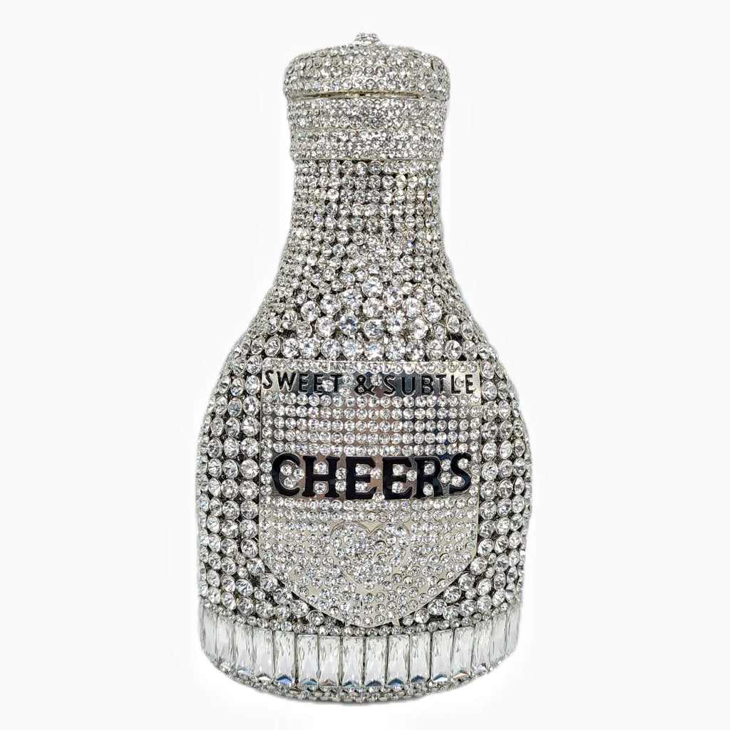 Crystal Champagne Bottle Clutch - - Luxury bags by WAAMII