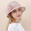 Pink  Flower Cloche Hat – Lightweight Summer Dress Hat