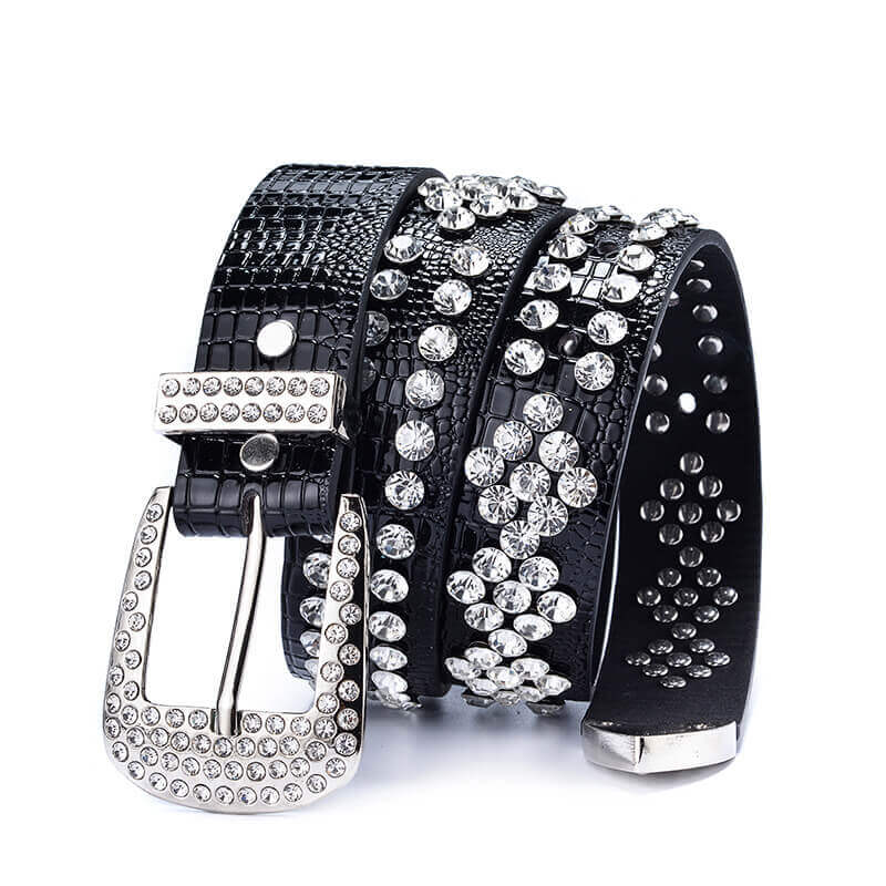 Velora Studded Leather Belt For Dress - Detailed shot (3) - WAAMII
