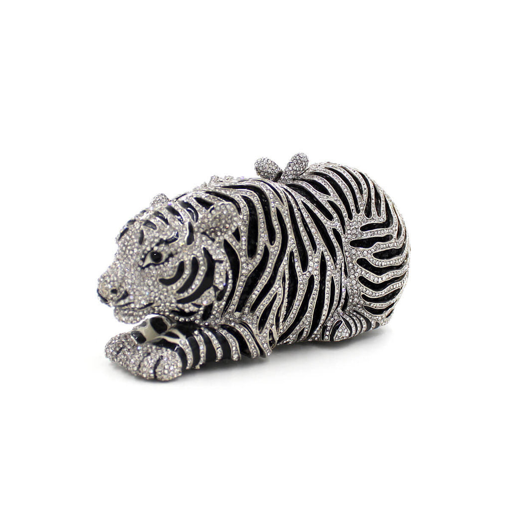 Crystal Tiger Rhinestone Clutch - Detailed shot (3) - WAAMII
