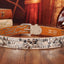 Sera Chrome Vintage Skinny Studded Leather Belt - Front view (4) - WAAMII