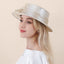 Beige Abacá Fiber Fascinator Hat for Women