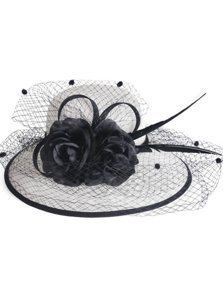 British Style Feather Mesh Fascinator Hat – Church Wedding Hat
