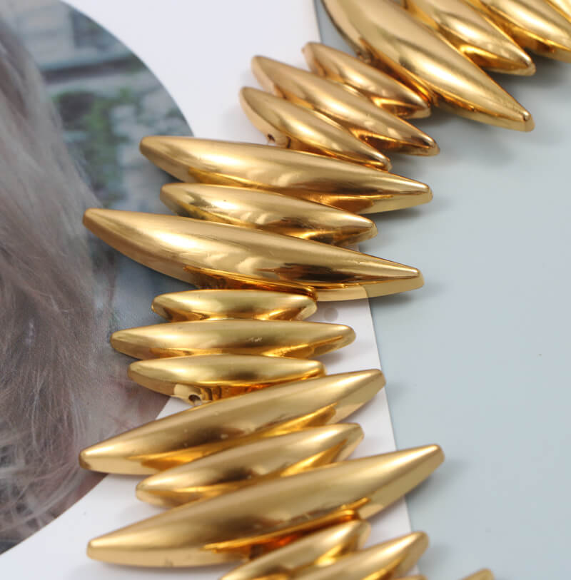 Gold Statement Fish Shell Design Stretch Belt for Women