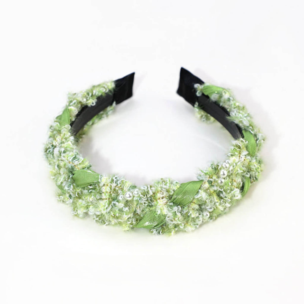 Handwoven Fabric Pearl Wrapped Headband - 04 - Luxury Accessories by WAAMII