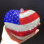 Luxury Crystal American Flag Clutch Bag - Heart - Luxury bags by WAAMII