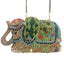 Jeweled Elephant Shaped Clutch - Golden green rainbow - WAAMII