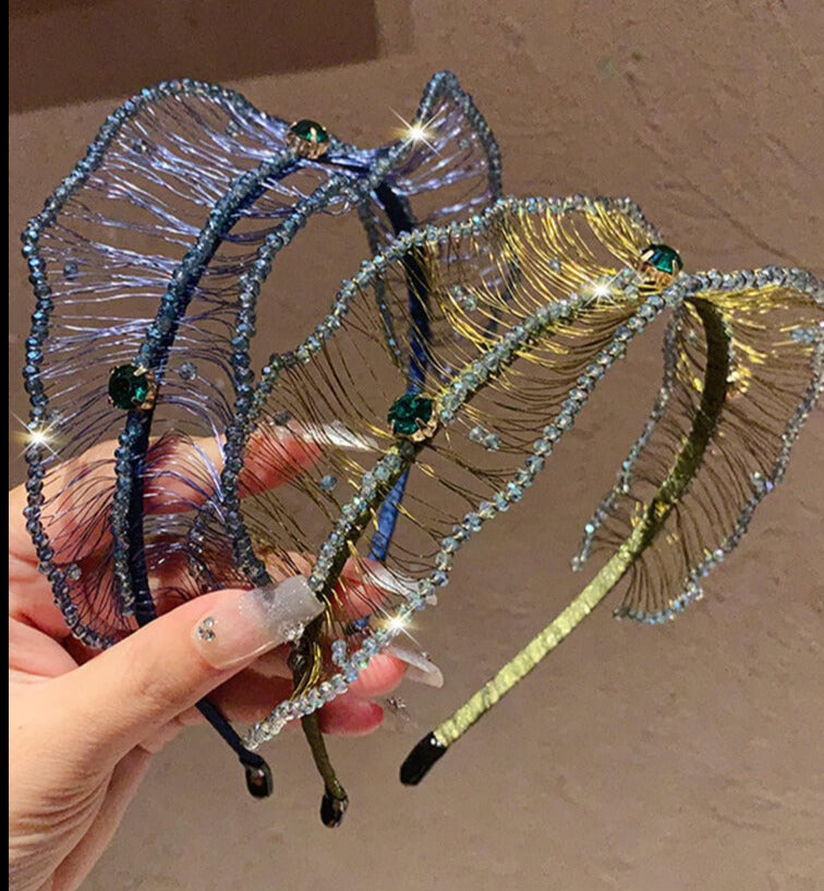Luxury Handwoven Crystal Embellished Headband - - Luxury Accessories by WAAMII
