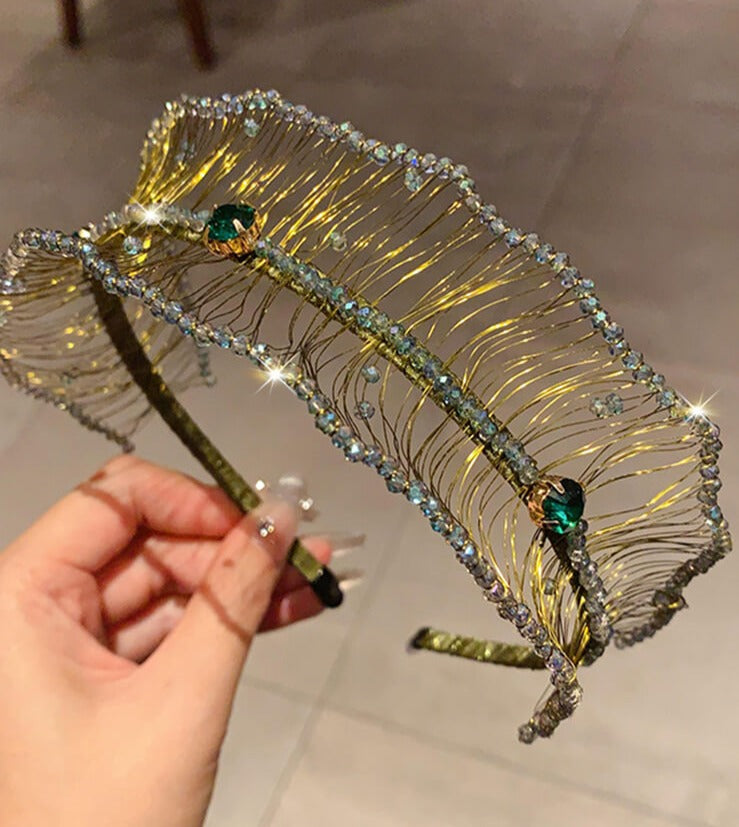 Luxury Handwoven Crystal Embellished Headband - - Luxury Accessories by WAAMII