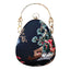 Vintage Embroidery Evening Clutch Purse-Spring Scenery-black - - Luxury bags by WAAMII