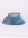 White Wide Brim Ruched Summer Hat Front View