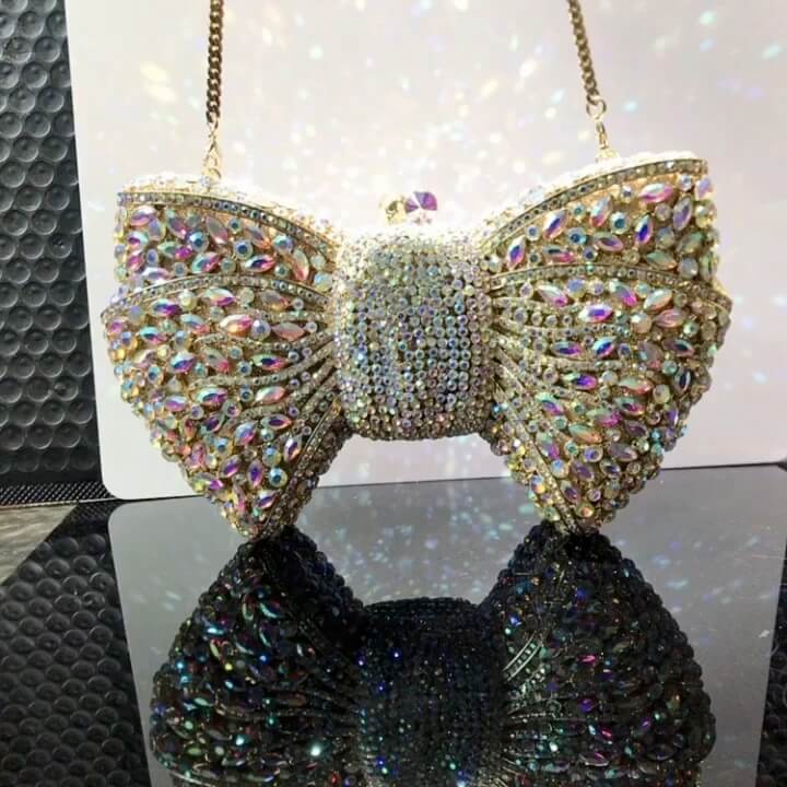 Molly Rhinestone Multicolor Butterfly Clutch Purse - - Luxury bags by WAAMII