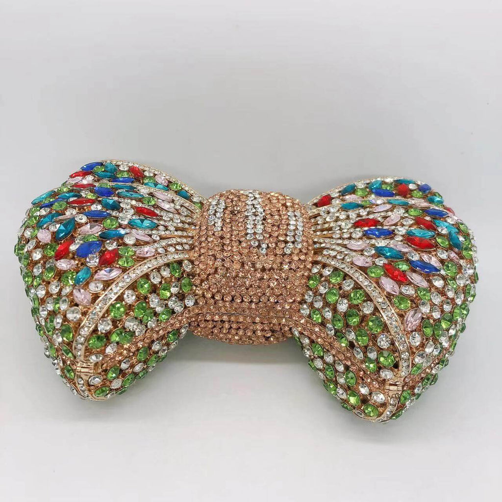 Molly Rhinestone Multicolor Butterfly Clutch Purse - - Luxury bags by WAAMII