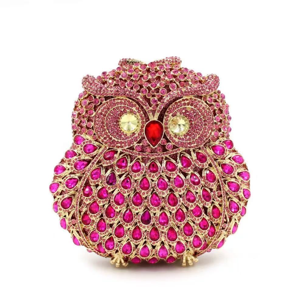 Moonlight Whisper Owl Clutch Purse -pink- WAAMII