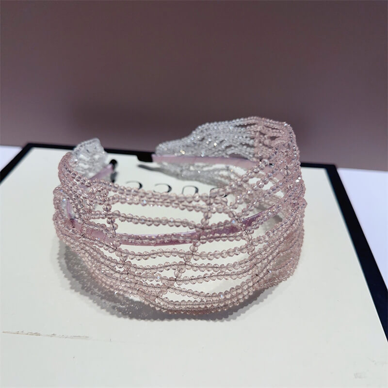 Multi-layer Crystal Gradient Wide Jeweled Headband - - Luxury Accessories by WAAMII