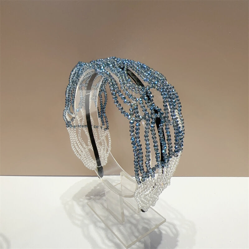 Multi-layer Crystal Gradient Wide Jeweled Headband - - Luxury Accessories by WAAMII