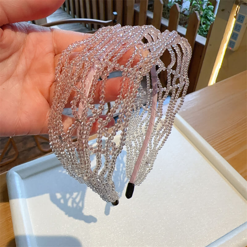 Multi-layer Crystal Gradient Wide Jeweled Headband - - Luxury Accessories by WAAMII