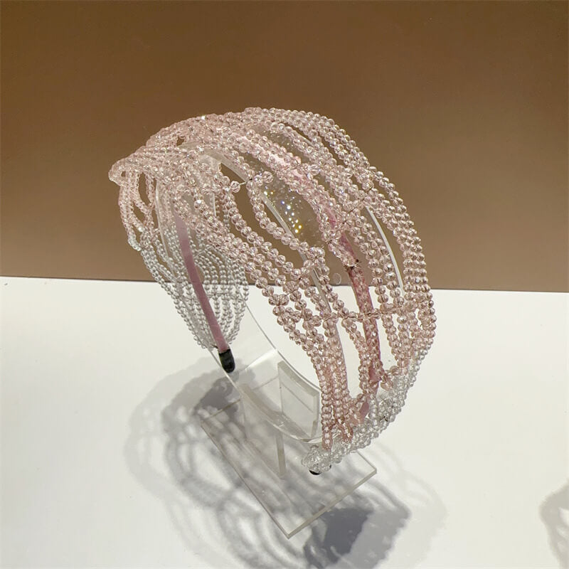 Multi-layer Crystal Gradient Wide Jeweled Headband - - Luxury Accessories by WAAMII