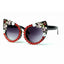 Oversize Red Crystal Rhinestone Sunglass - Red - Luxury Accessories by WAAMII