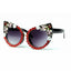Oversize Red Crystal Rhinestone Sunglass - - Luxury Accessories by WAAMII