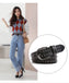 Women’s Genuine Leather Belt with Round Stud For Jeans and Dresses