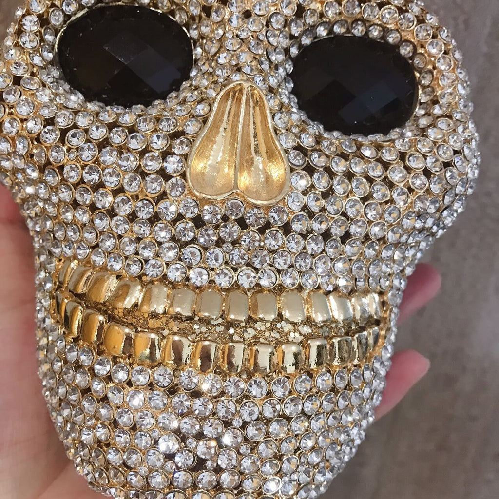 Ravena Skull Rhinestone Clutch Purse - Main View 03 - WAAMII
