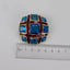 Red Cross Blue Crystalline Glazed Brooch Pins - - Luxury Jewelry by WAAMII