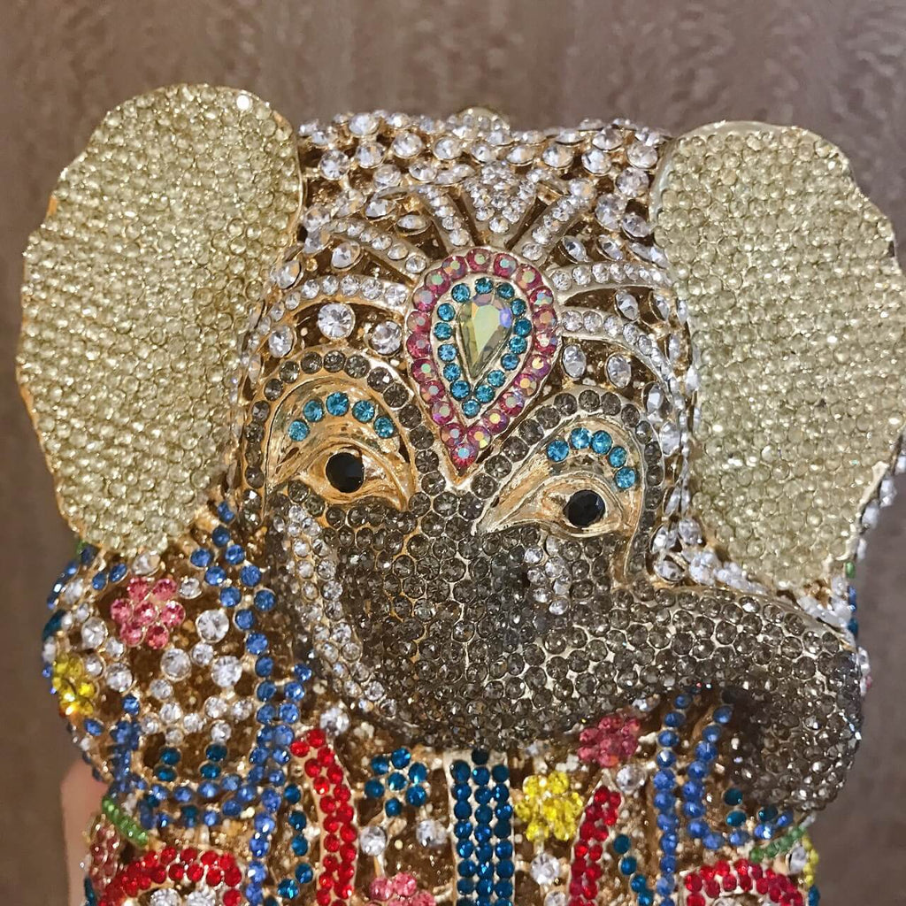 Regal Elephant Rhinestone Clutch - Main View 03 - WAAMII