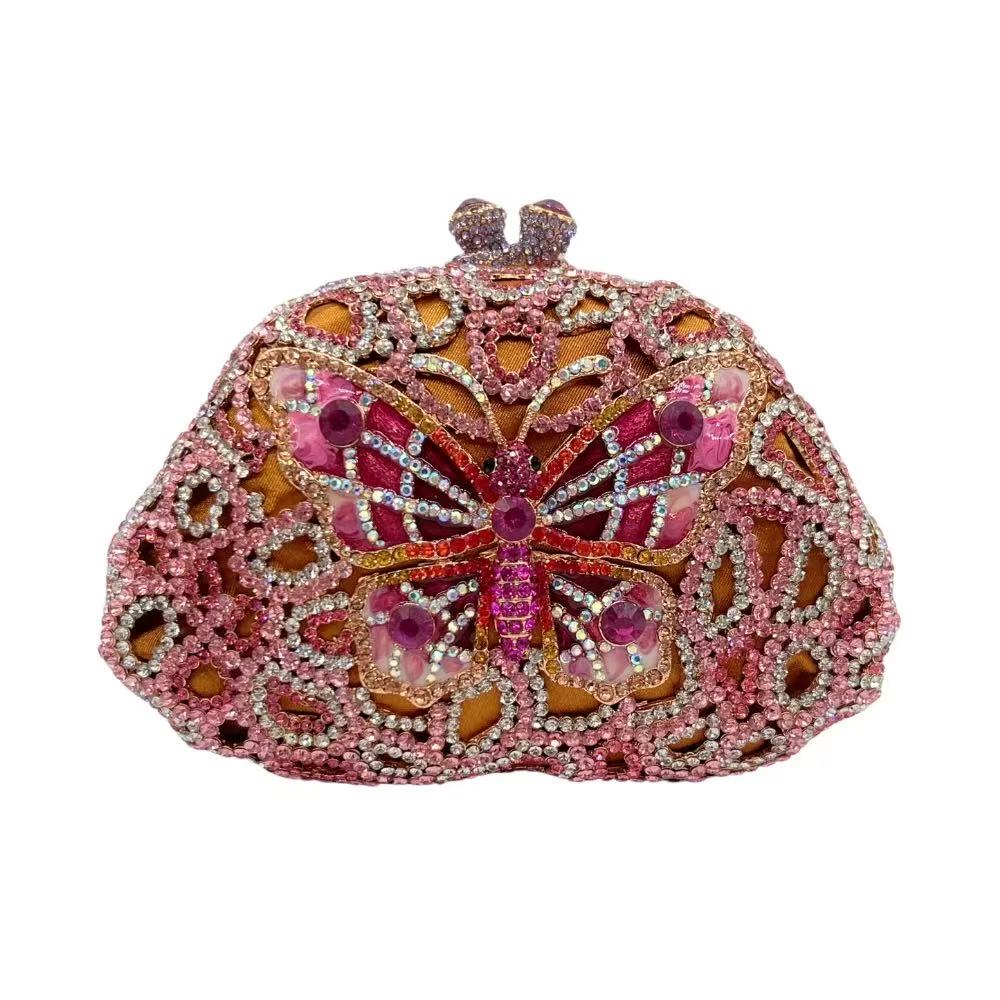 Sparkling Dragonfly Rhinestone Minaudière