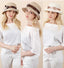 Close-up of foldable brim and crystal-accented bow