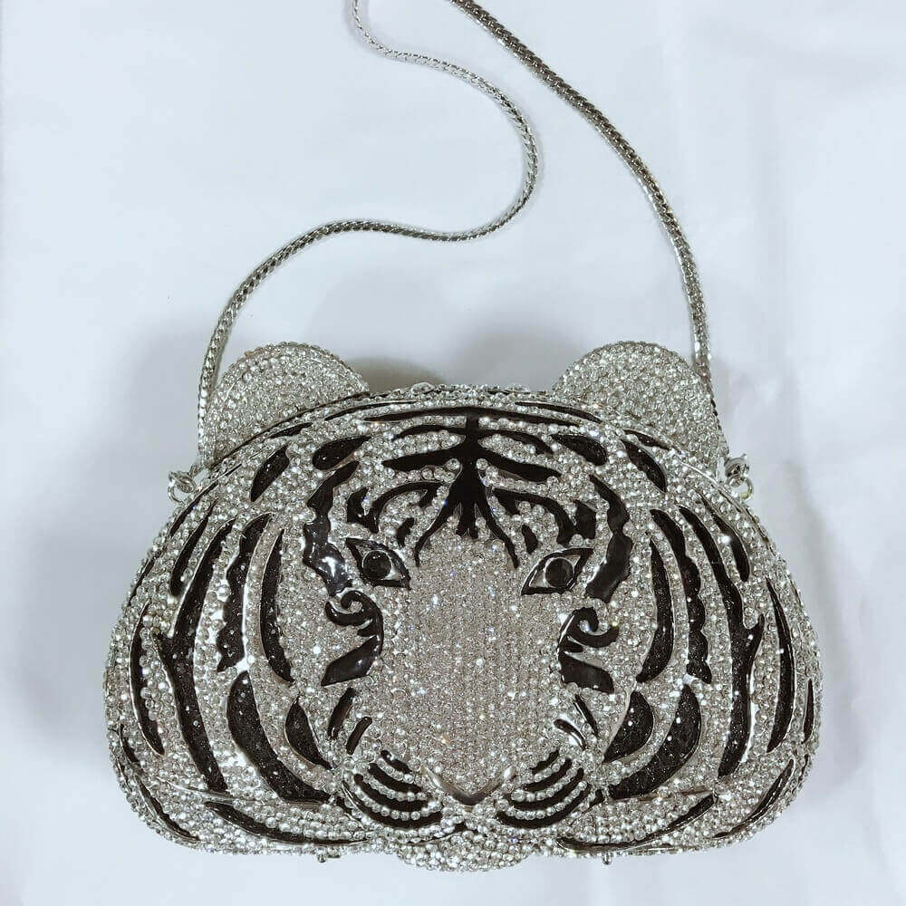 Crystal Tiger Rhinestone Clutch