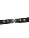 Wide Waist Belt with Vintage Engraved Buckles