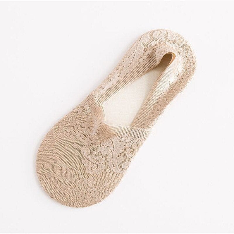 10 Pairs New Fashion Invisible Antiskid Lace Socks - - Luxury Accessories by WAAMII
