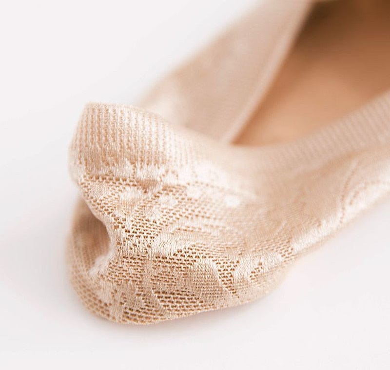 10 Pairs New Fashion Invisible Antiskid Lace Socks - - Luxury Accessories by WAAMII