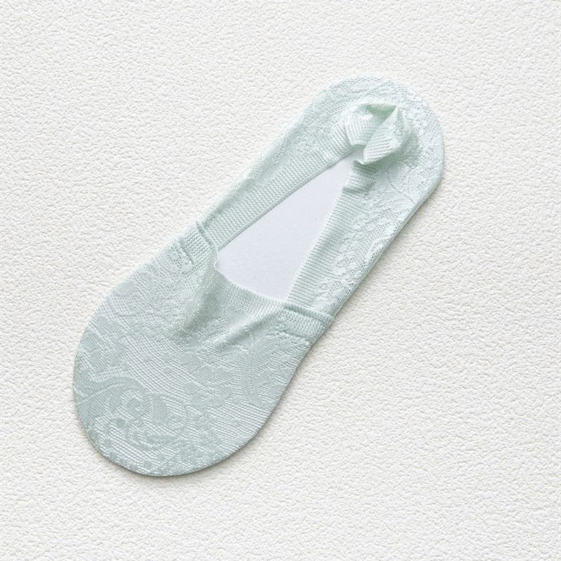 10 Pairs New Fashion Invisible Antiskid Lace Socks Accessories WAAMII