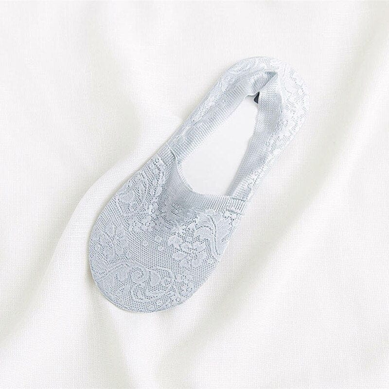 10 Pairs New Fashion Invisible Antiskid Lace Socks Accessories WAAMII