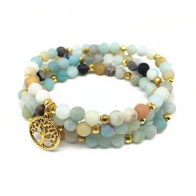 100% Natural Tourmaline Stone Beads Luck Bracelets Jewelry WAAMII amazonite  