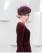 100% Wool Floral Beret Hat With Veil Women's Fascinators Hat - - Luxury Accessories by WAAMII